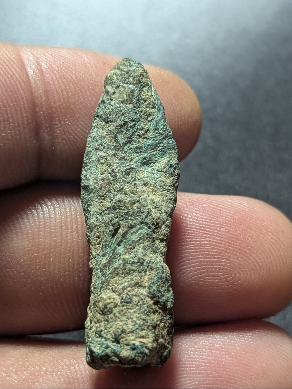 Rare genuine ancient bronze Greek arrowhead 3 Cent BC